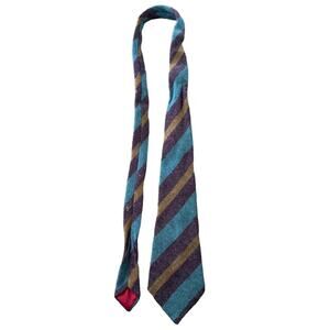 ALL WOOL woven made in Scotland multicolored tie